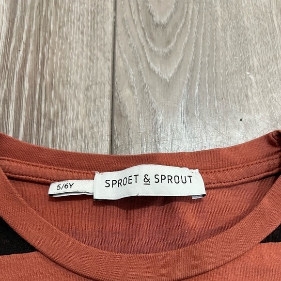 Sproet & Sprout Organic Cotton Girl's Stripe T Shirt Dress Size 5/6 - Picture 8 of 8